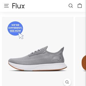 NWOB Flux Footwear Grey Waterproof Adapt Runner Men's 12